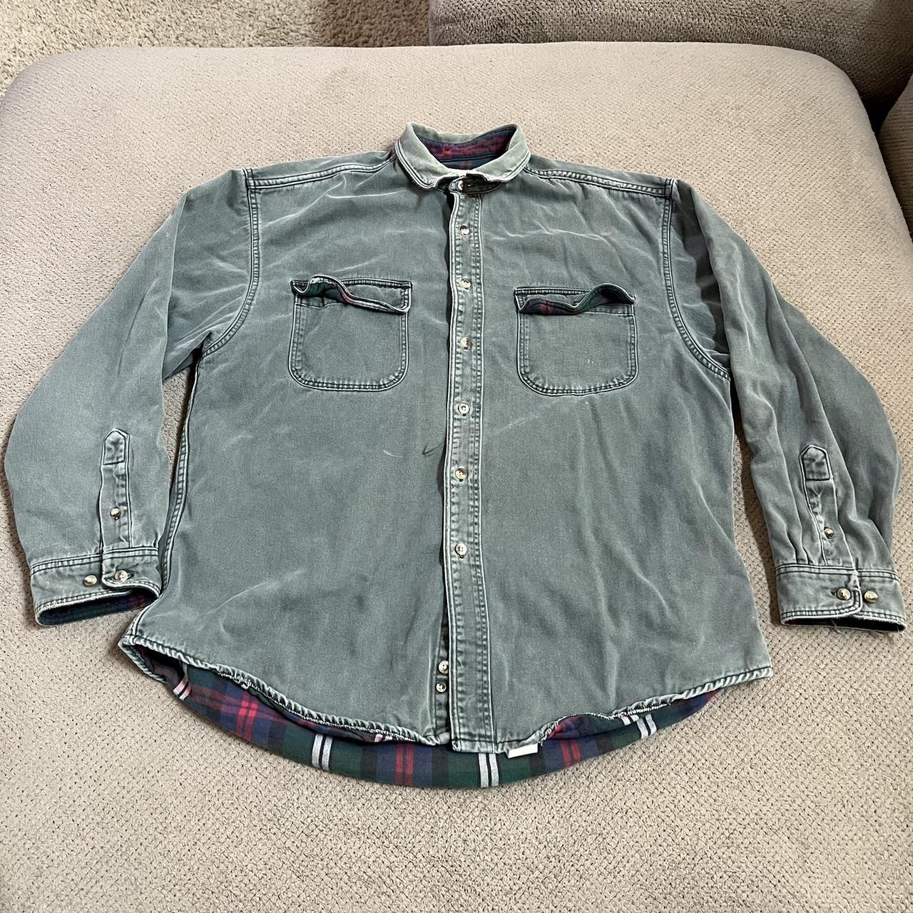 Vintage 1990s Eddie Bauer button up jacket Size... - Depop
