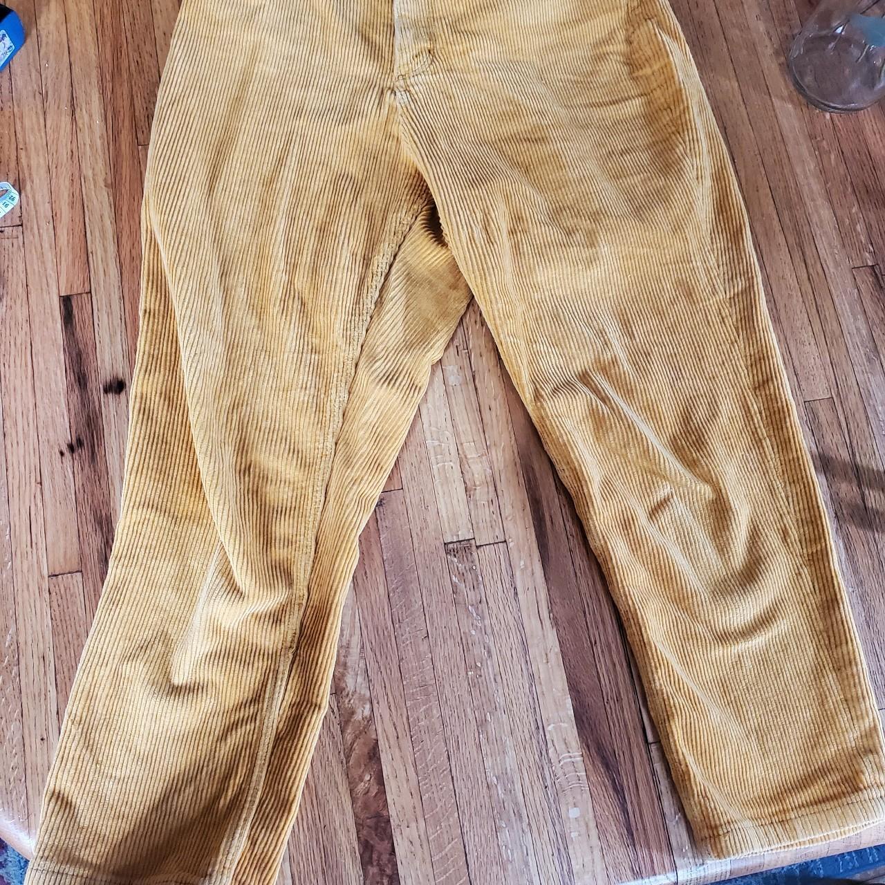 Mustard yellow ankle length corduroy pants. My... Depop