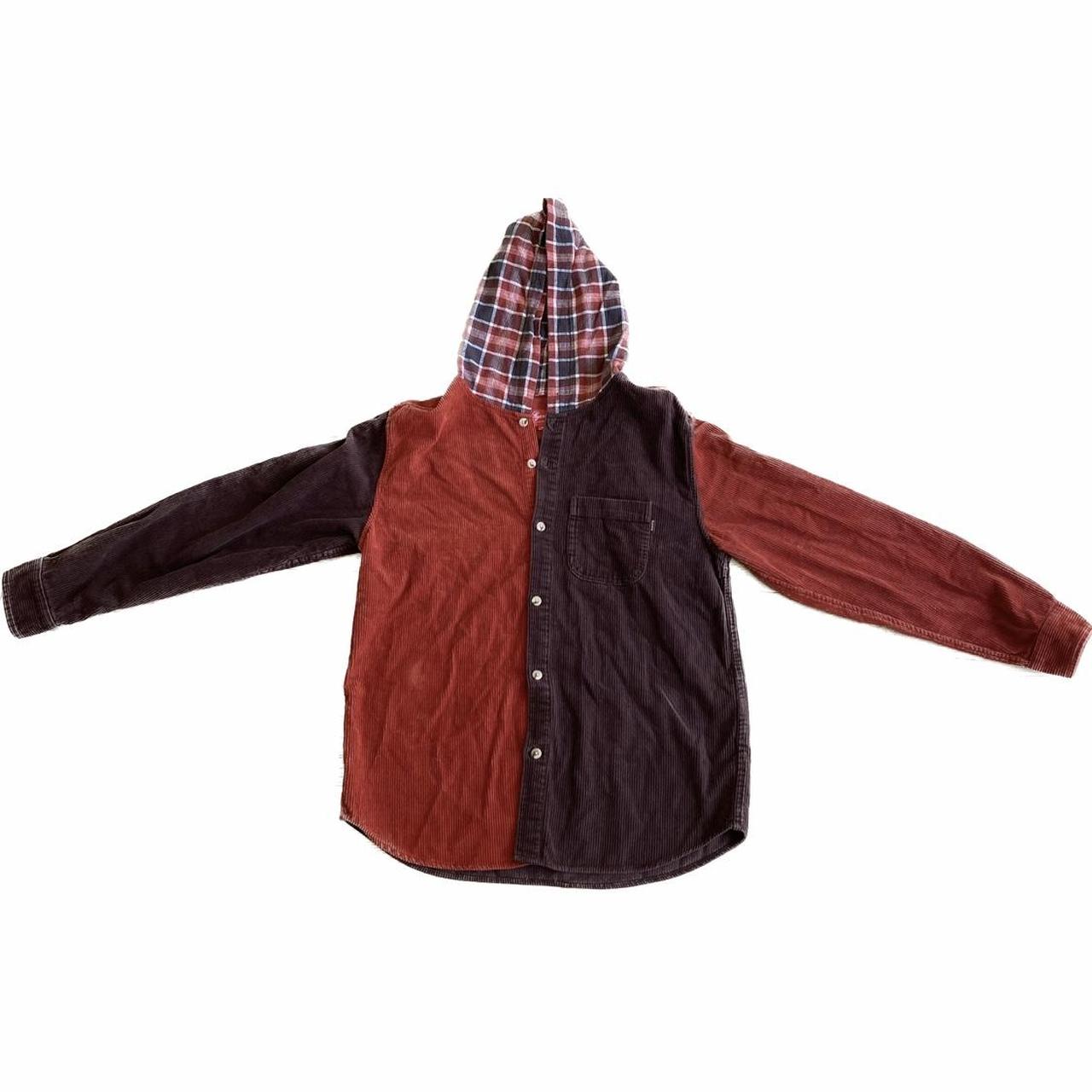 Supreme hooded color blocked best sale corduroy shirt