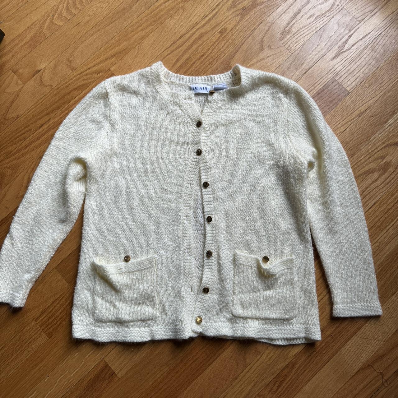 Blair Women's Sweater Cream/Gold L – Blair sweater with gold