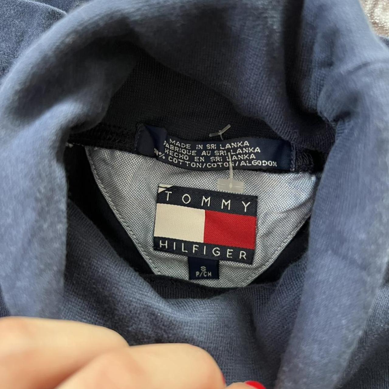 Tommy Hilfiger Men's Navy and Grey Shirt | Depop