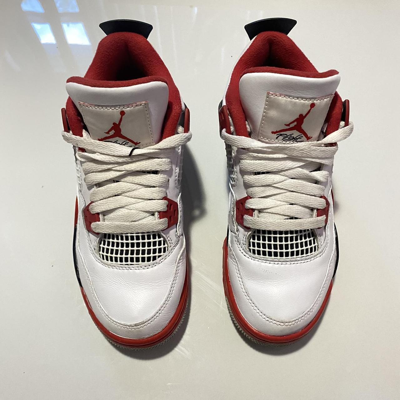 Jordan Men's Red and White Trainers | Depop