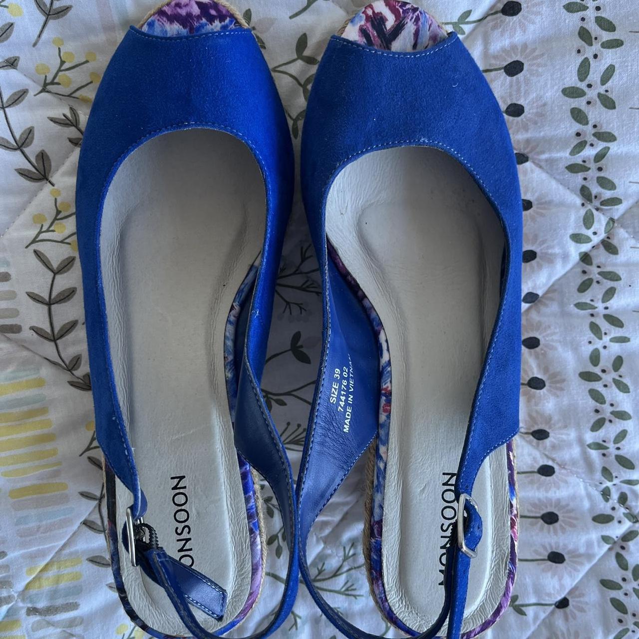 Beautiful blue espadrilles Monsoon Size 6 Never Depop