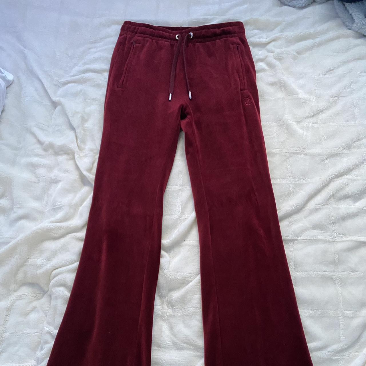 Juicy Couture Womens Burgundy And Red Joggers Tracksuits Depop