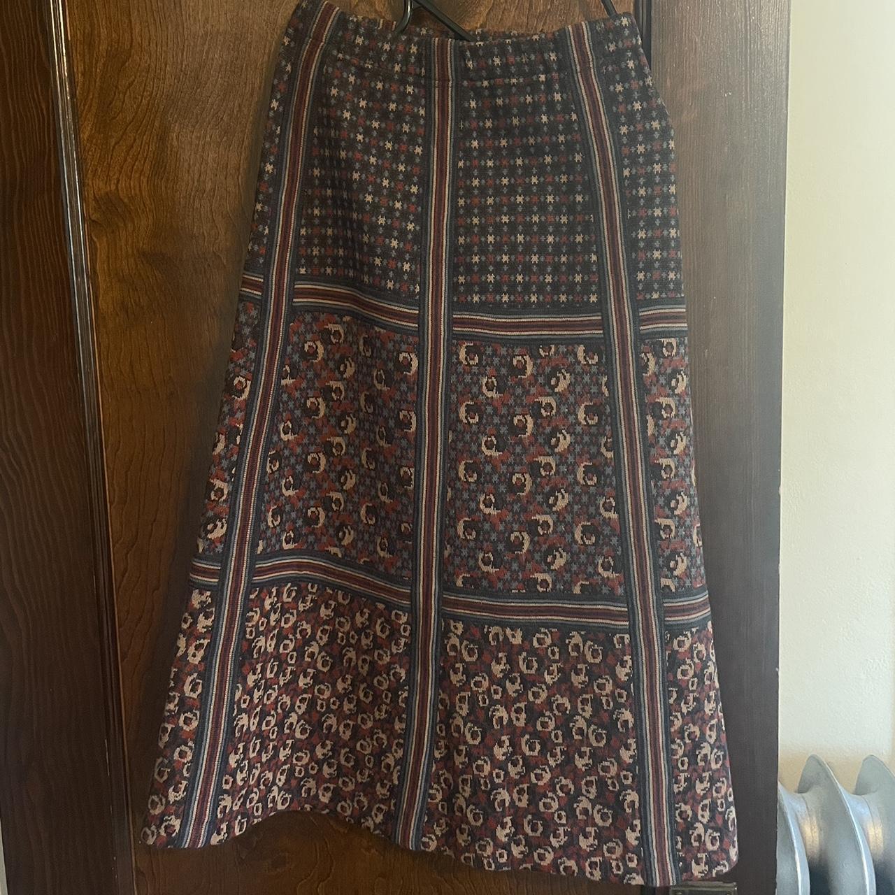midi wool skirt made in italy very sturdy +... - Depop