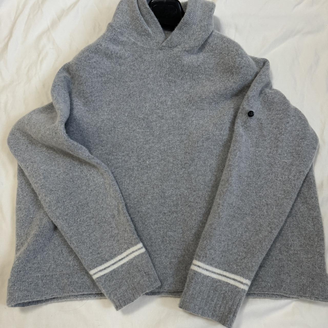 ALL STONE ISLAND PIECES MUST GO! grey hooded knit... - Depop