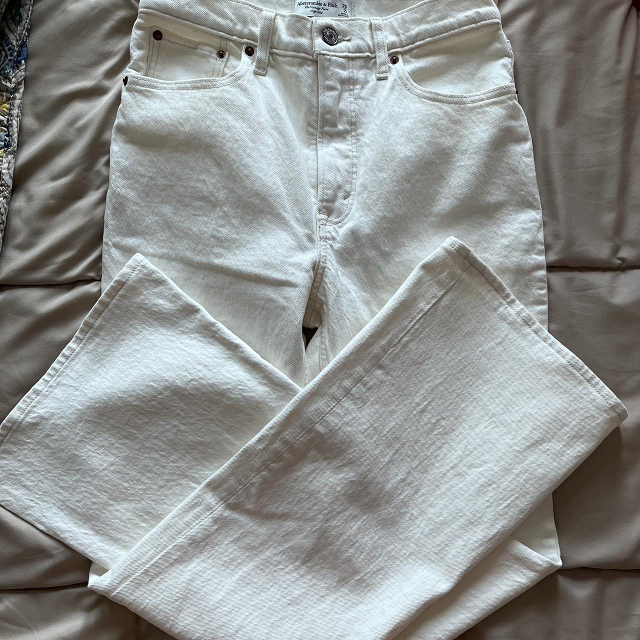 White Flair Abercrombie Jeans (never worn) Depop