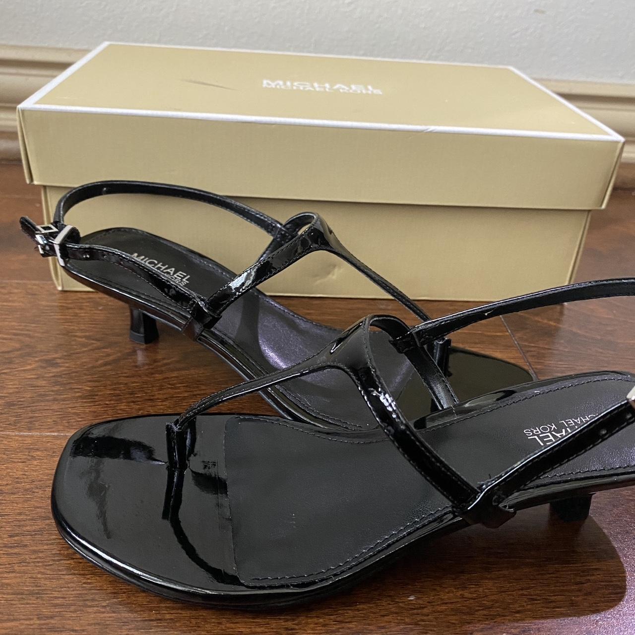 Tasha leather sandal online michael kors