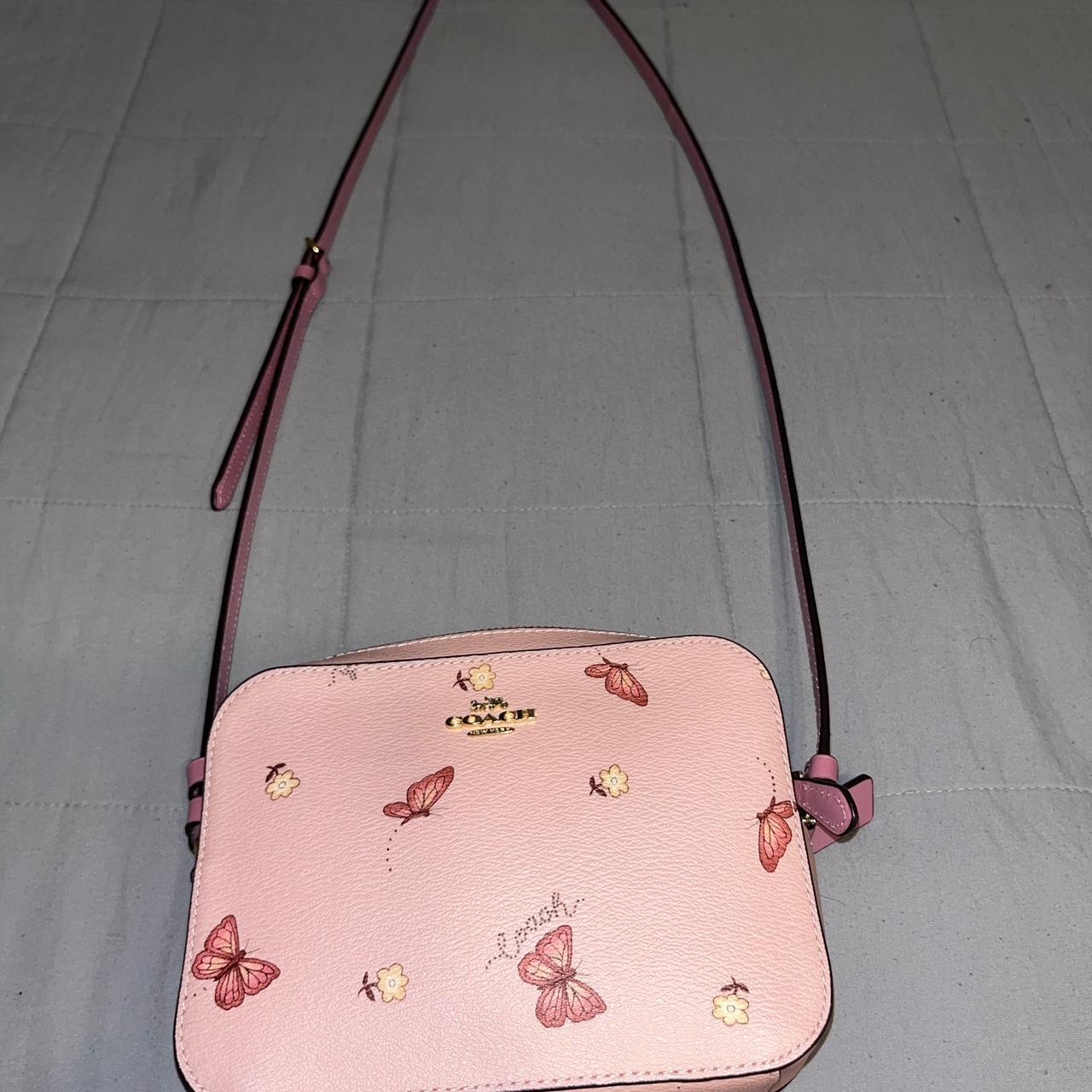 Coach pink 2024 butterfly purse