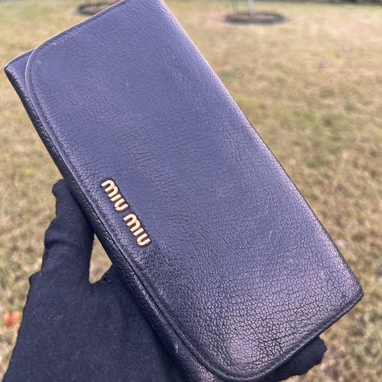 Miu Miu Women's Wallets - Black/Navy – Miu Miu Bl… - image 1