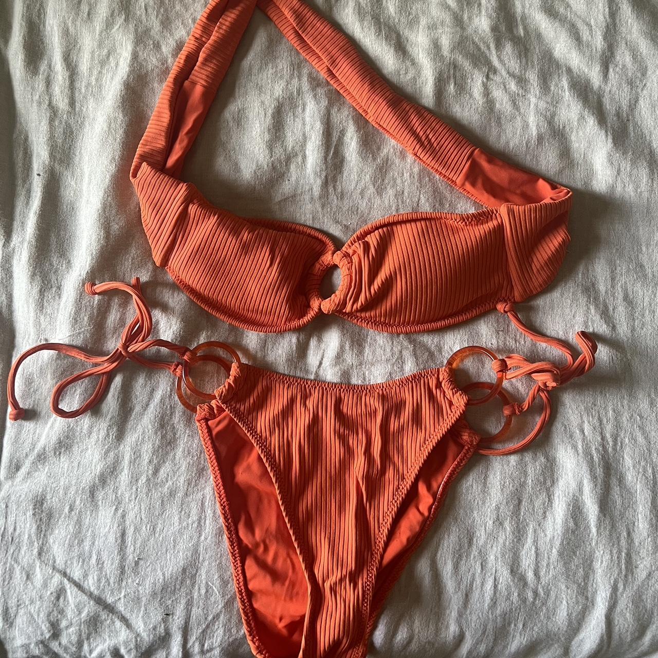 PacSun Women's Orange Bikinisandtankinisets Depop
