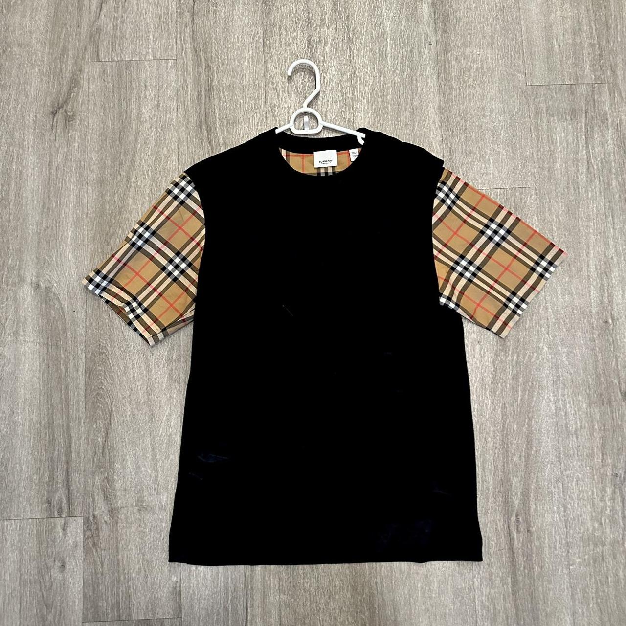 burberry check sleeve t shirt