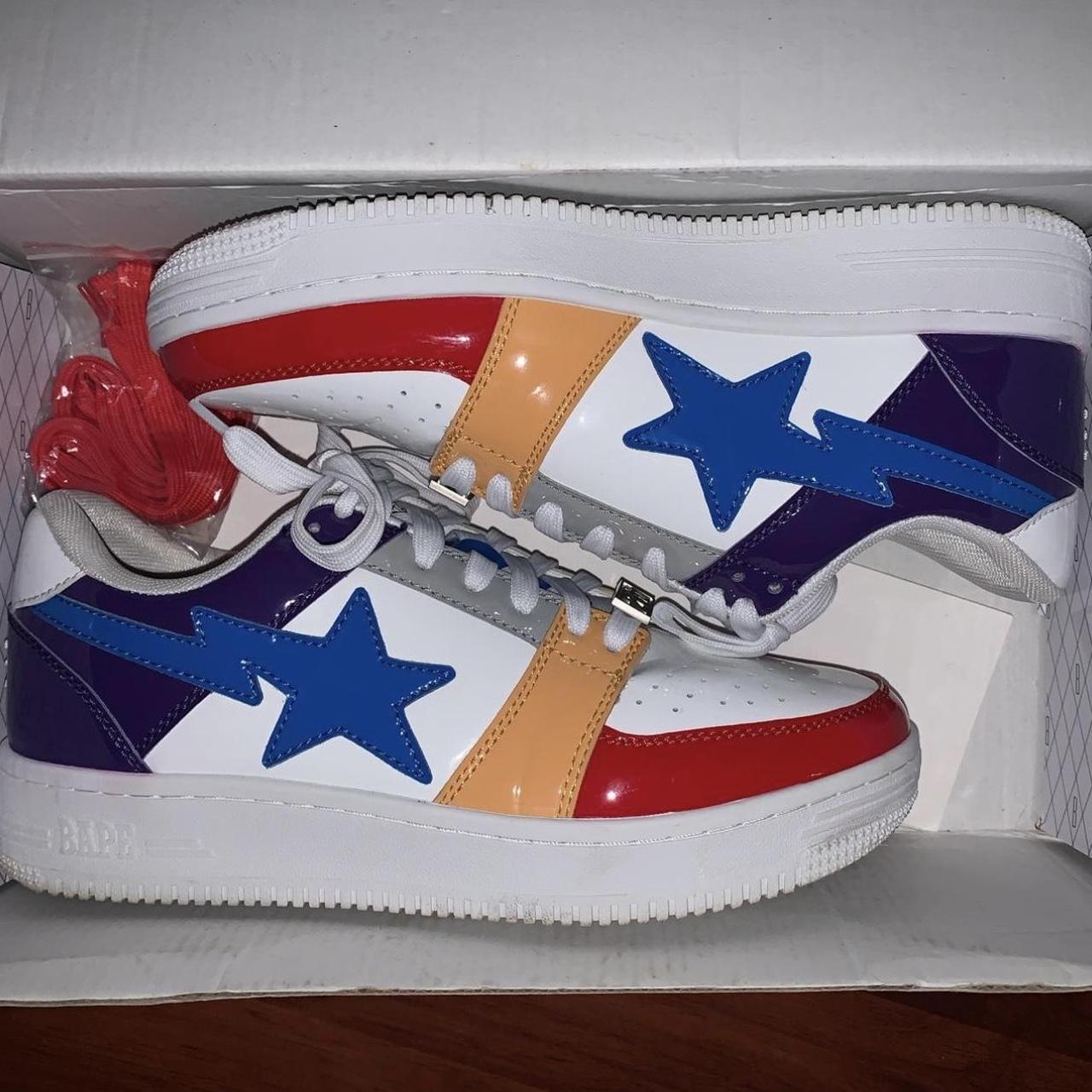 And White Bapesta Low Mens A BATHING APE® Bape Sta #3 Low-top