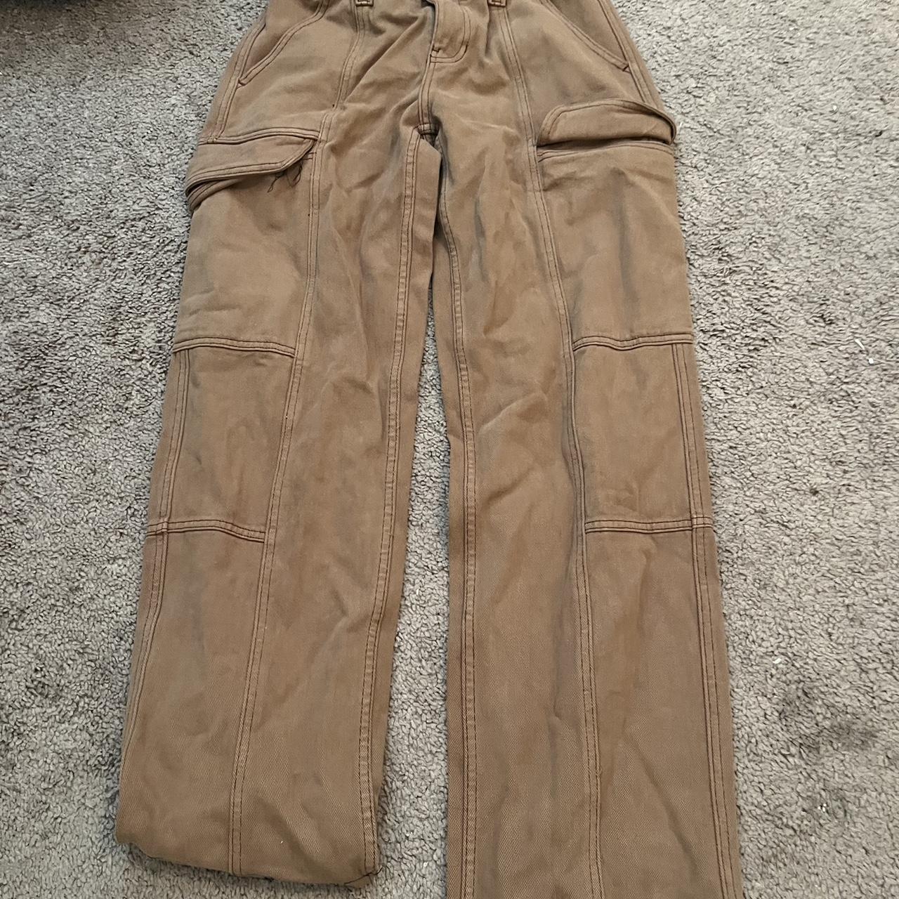 PacSun brown cargo pants! No flaws! - Depop