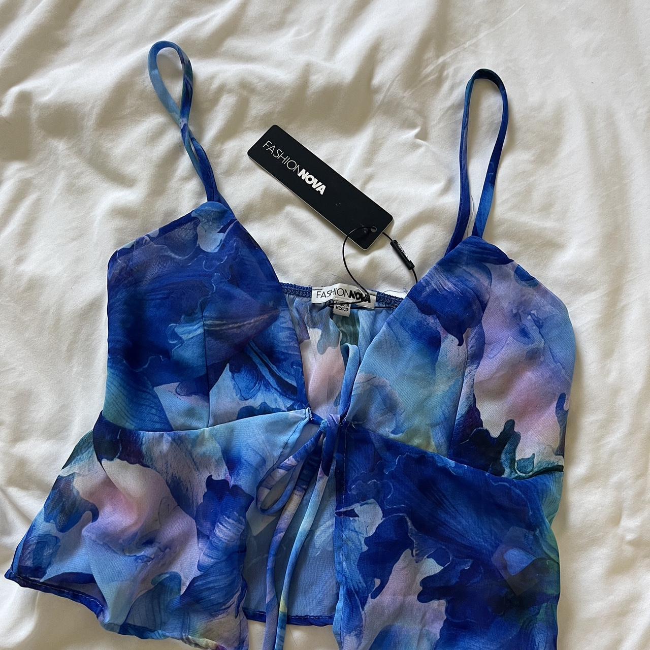 Fashion Nova open tie top 💙🫐 Size XS but fits me... Depop