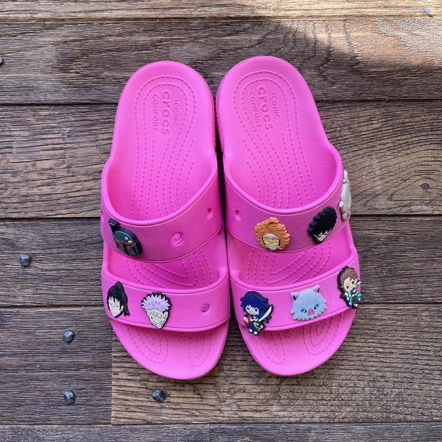 Disney crocs Jibbitz bundle 8 Jibbitz Disney, - Depop