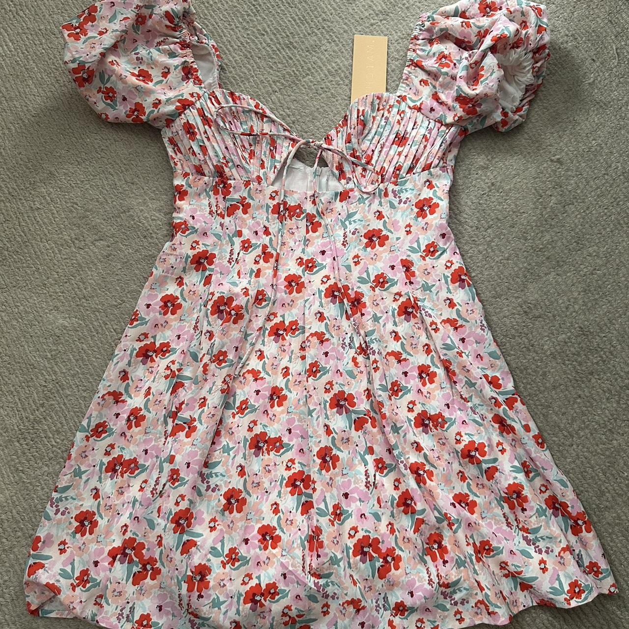 Hello Molly Mini Flower Dress BRAND NEW WITH TAGS-... - Depop