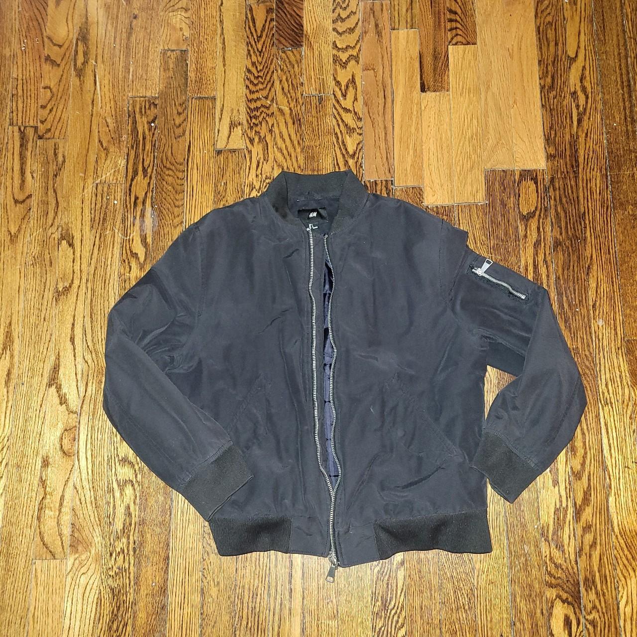 All black H&M bomber jacket True to size* Depop