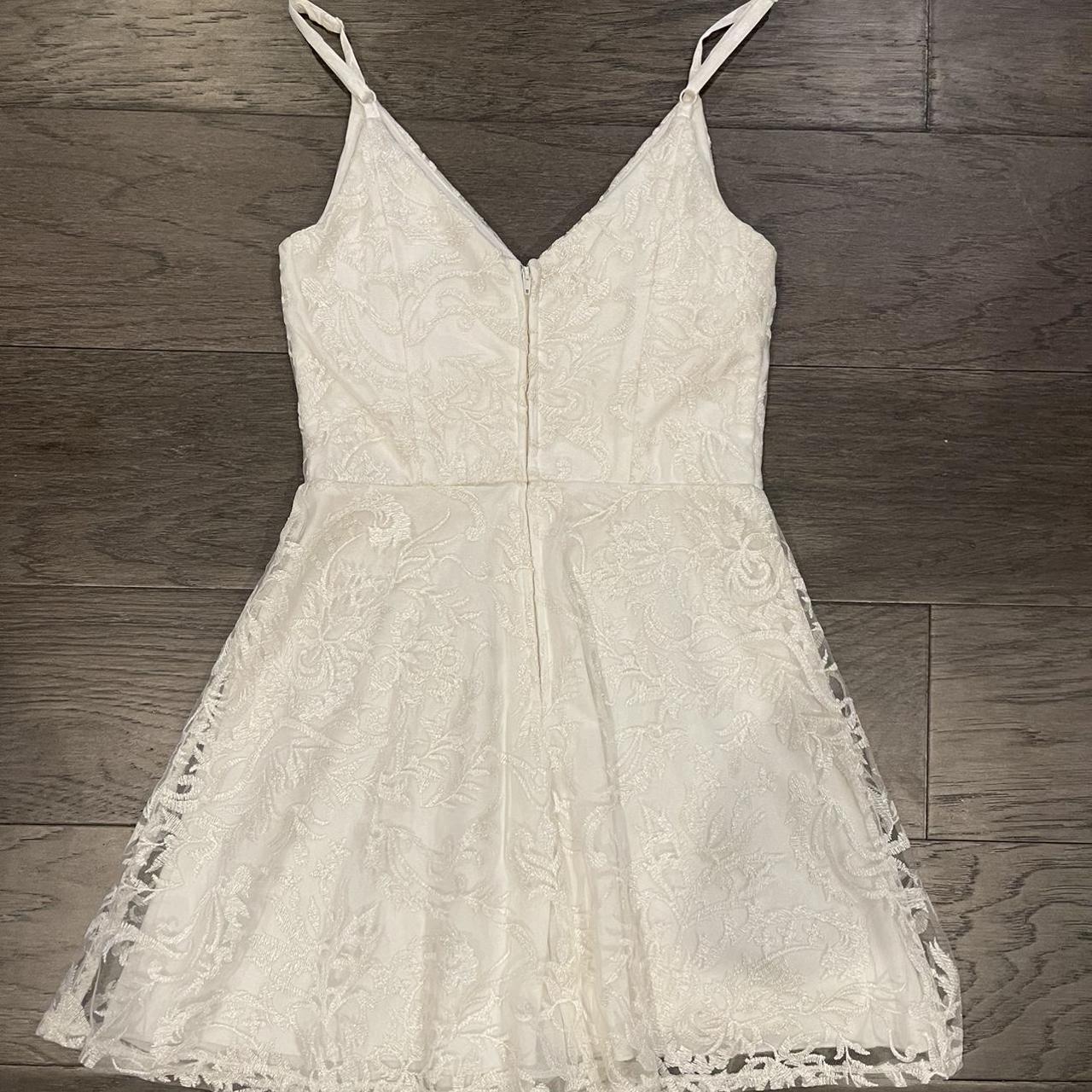 Macy's short best sale white dresses