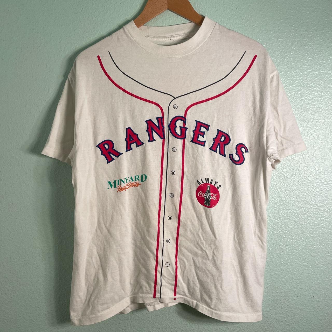 Vintage 90s Iván Rodriguez Texas Rangers Jersey - Depop