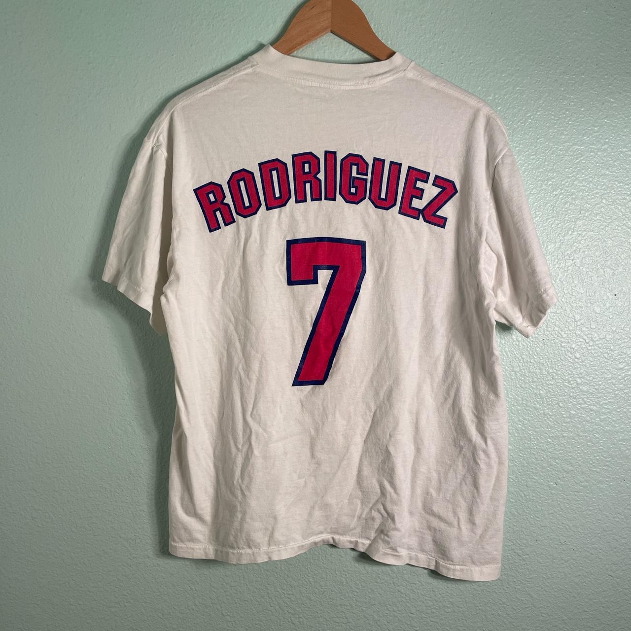 Vintage 90s Iván Rodriguez Texas Rangers Jersey - Depop