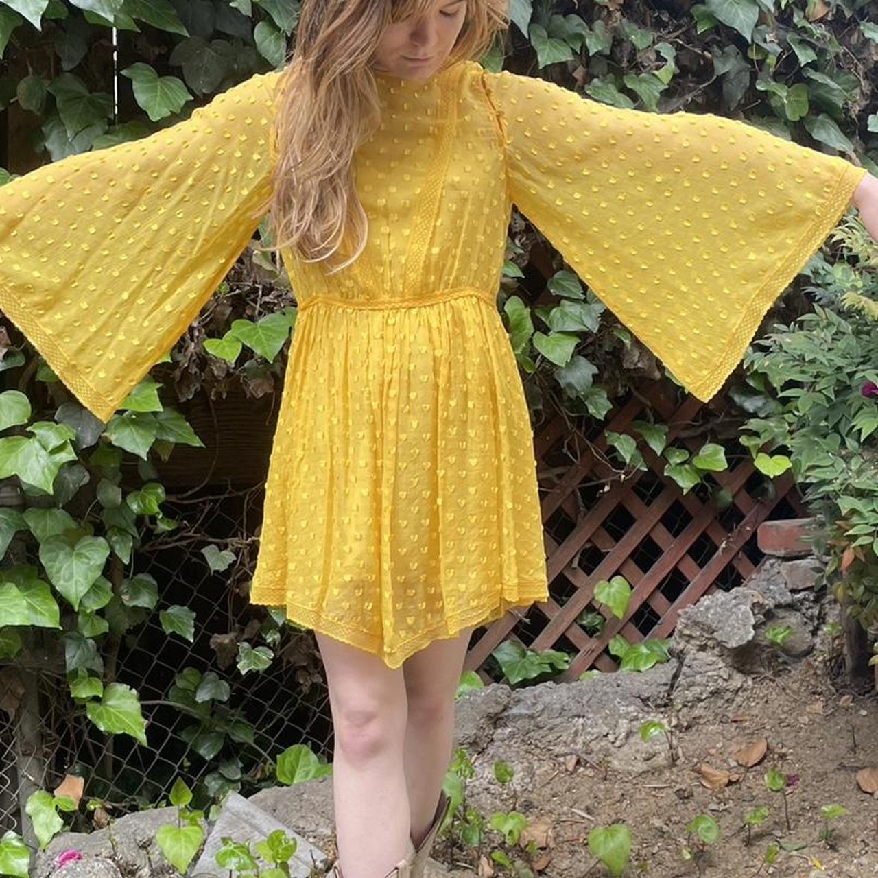 alice McCALL Women's Yellow Dress | Depop