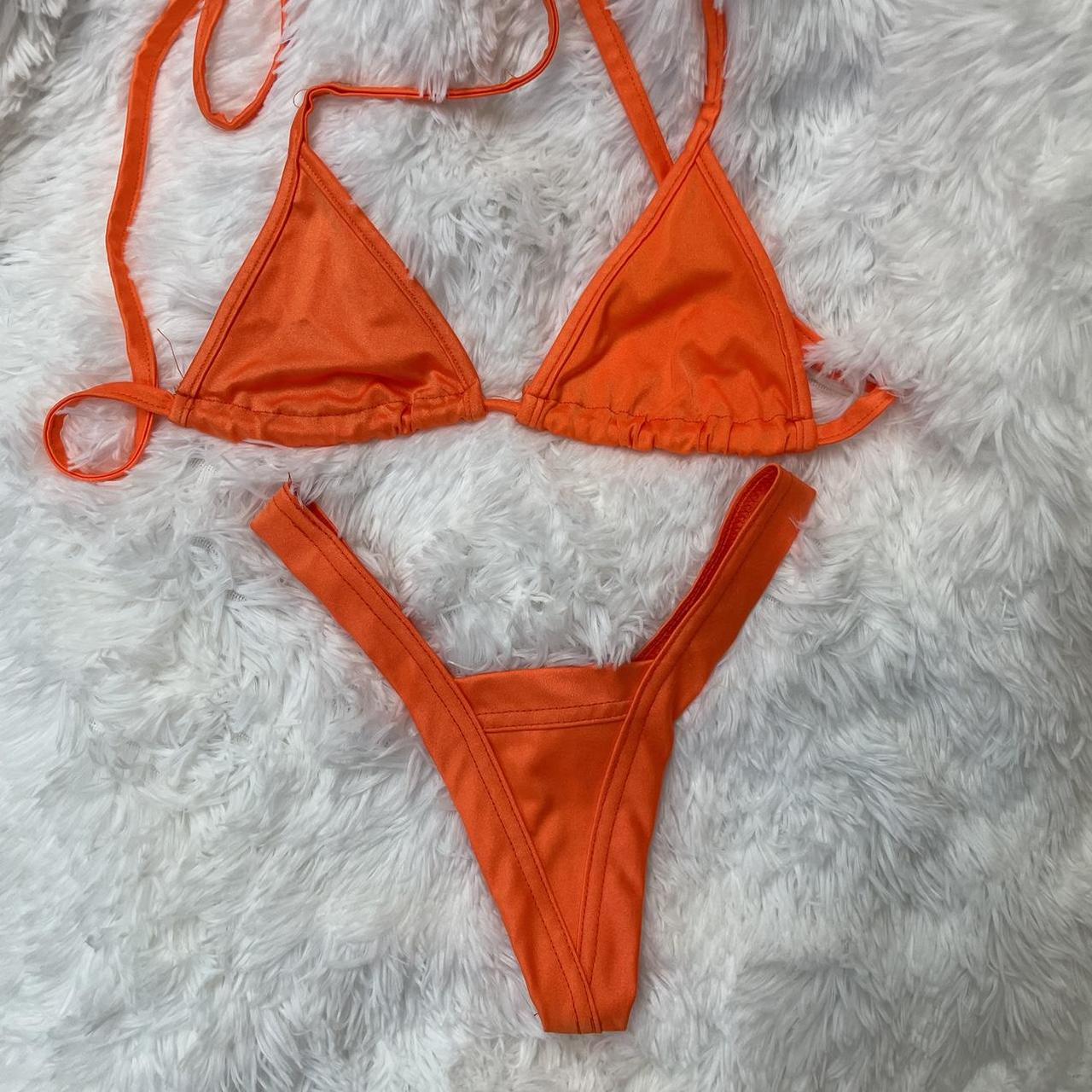 Women's Orange Swimsuit-one-piece | Depop