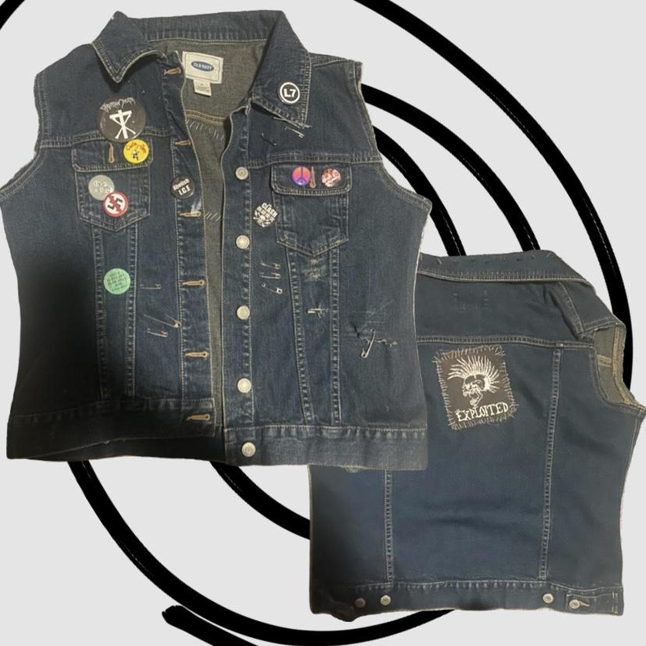 Womens denim vest old sales navy