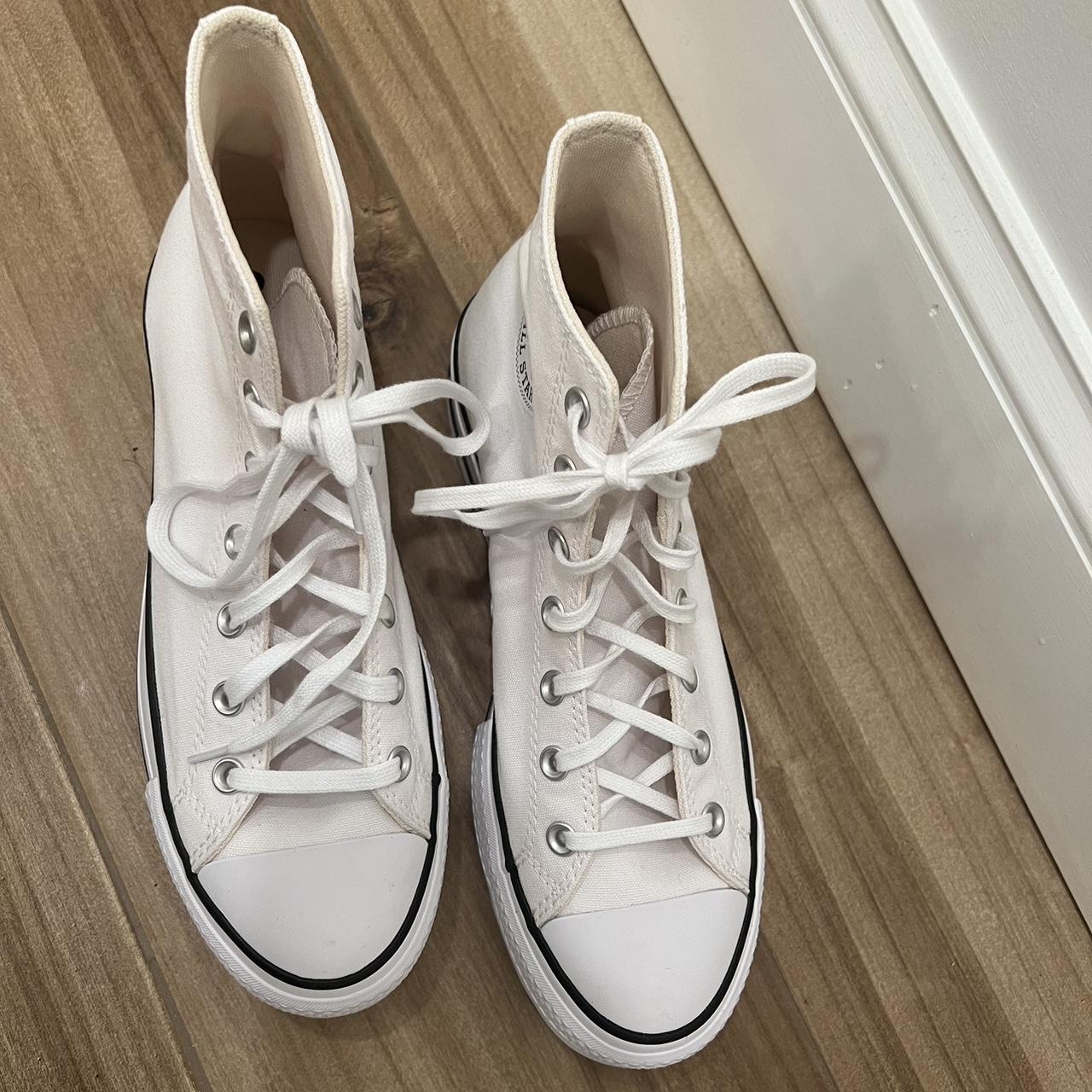 Converse Women's White Trainers | Depop