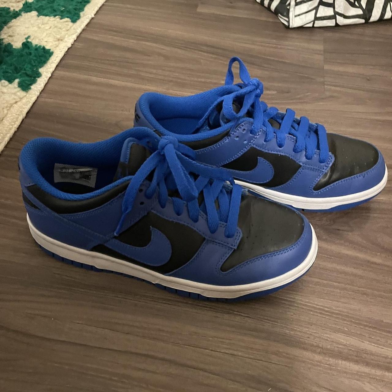 Black & Blue Nike Dunk Lows US Youth Size 5 Only... - Depop