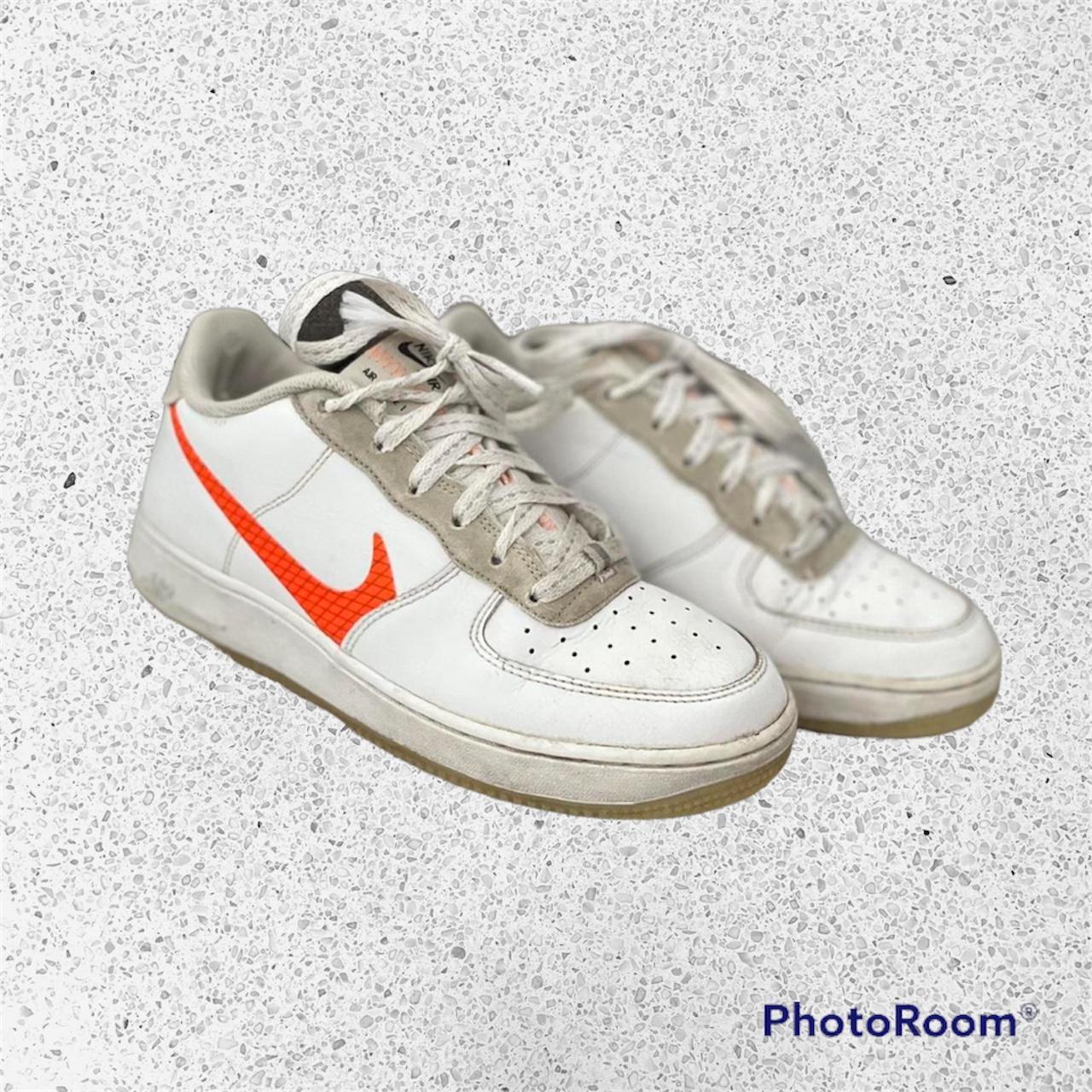 nike air force white and orange