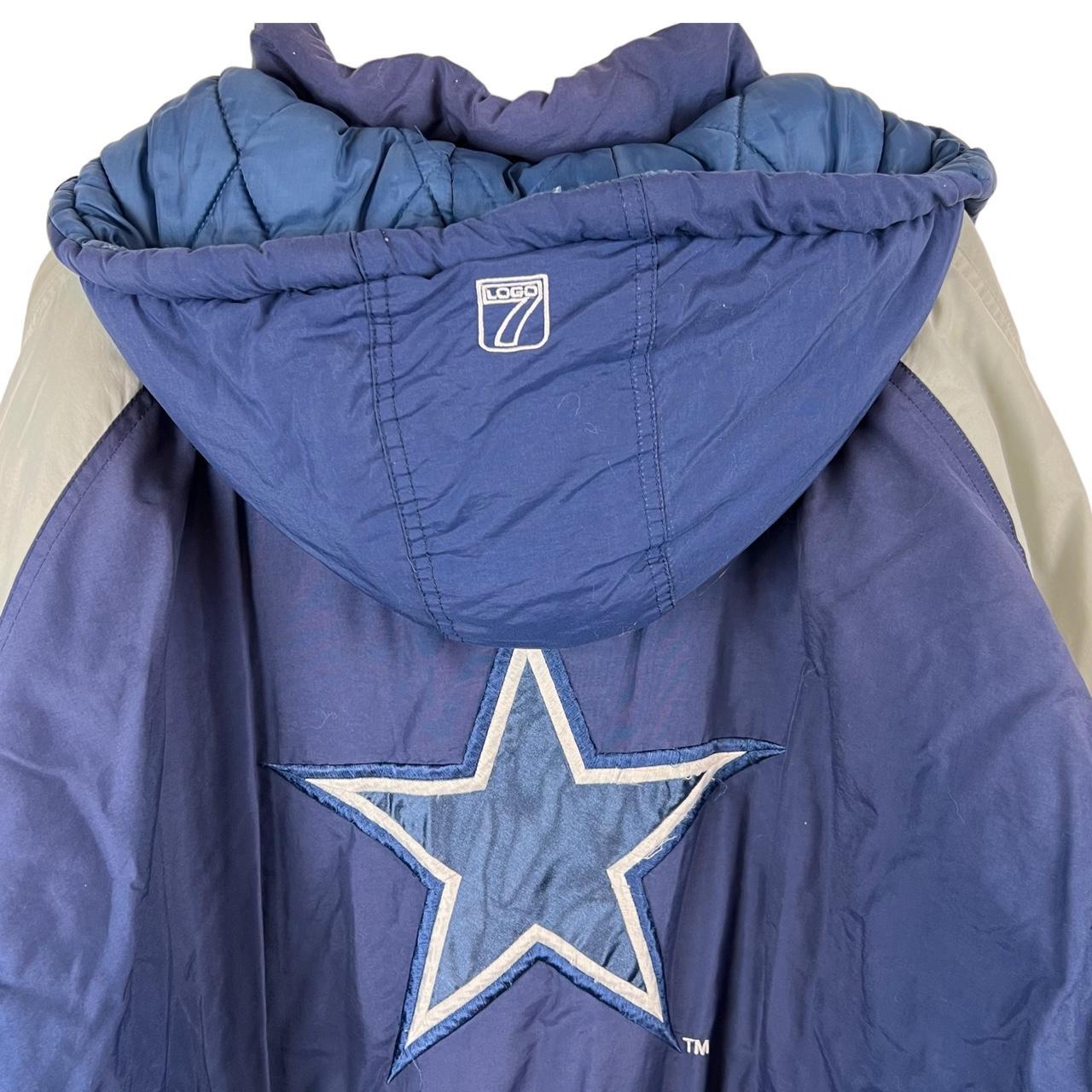 Vintage Dallas Cowboys puffer jacket. Full zip and - Depop