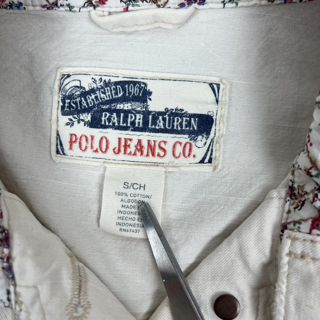 Ralph Lauren Polo Jean Co Denim Jacket White with - Depop