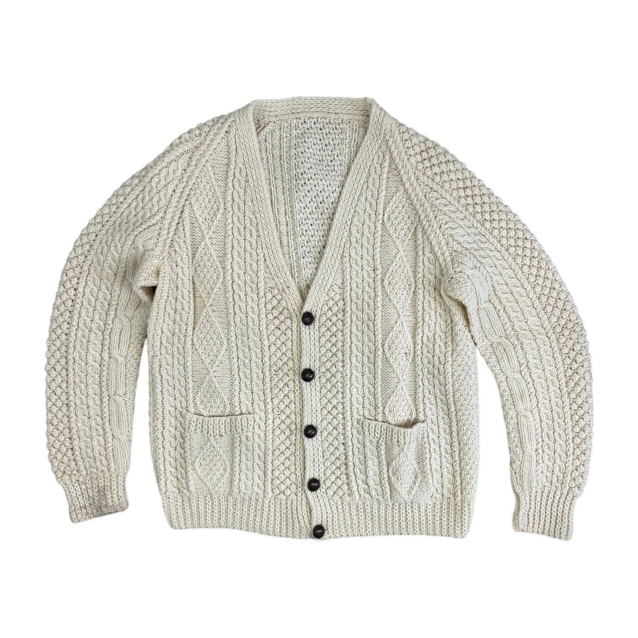 Mens cream cardigan discount sweater