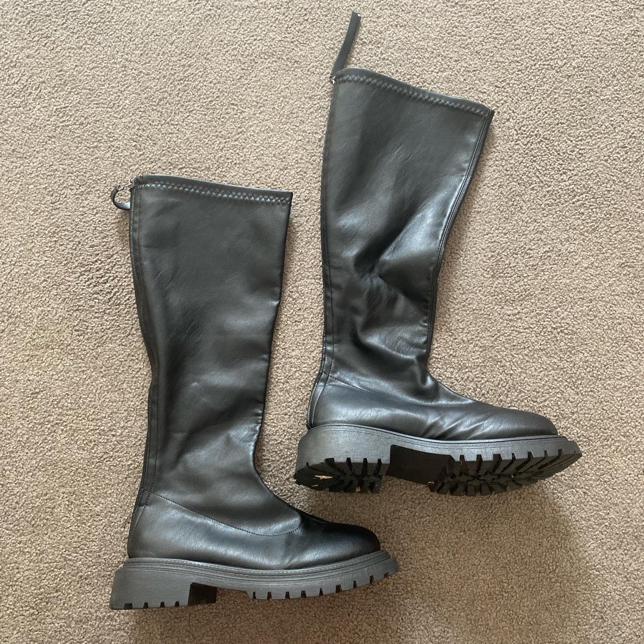 high black combat boots