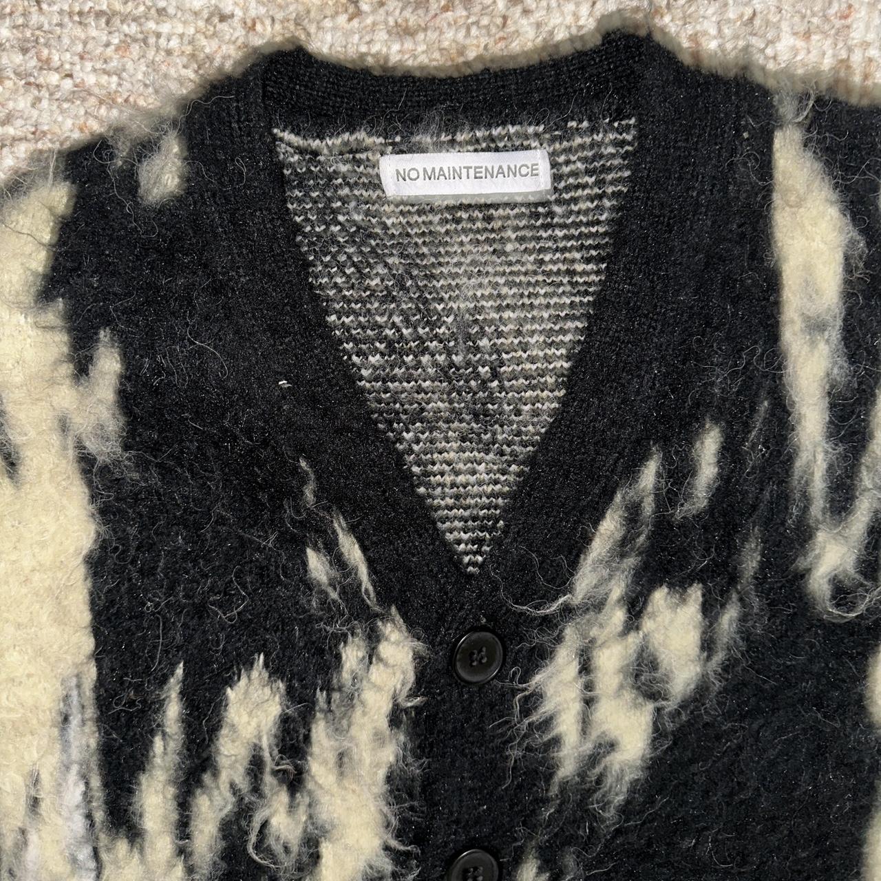 No Maintenance Shag Cardigan “Still Monochrome” | Depop