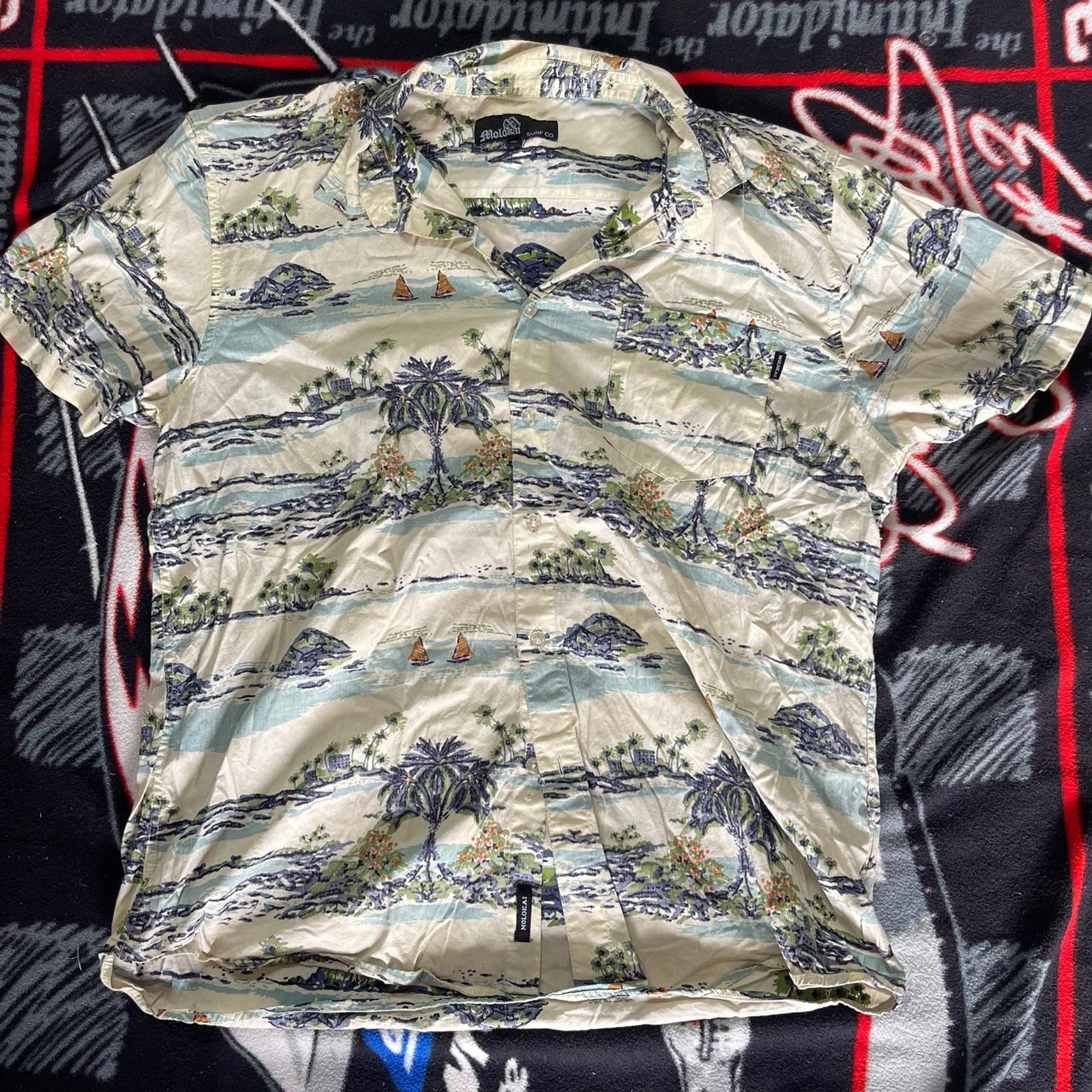 Lokai Men's Shirt - Multi/Cream - XL – Molokai Ha… - image 1