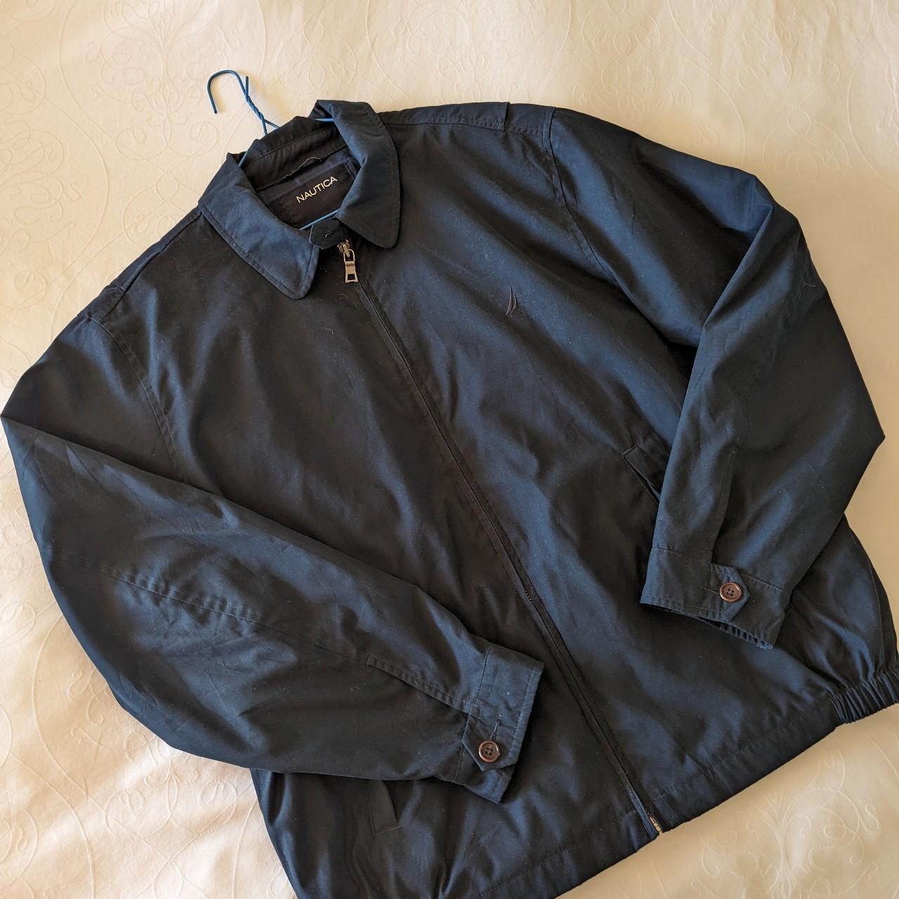 Vintage Navy Harrington Nautica Jacket IN SUPER... - Depop