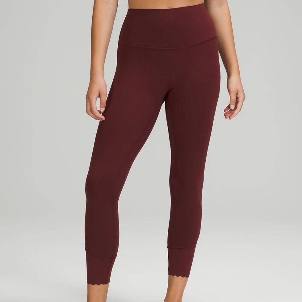 Lululemon Women's Burgundy Leggings | Depop