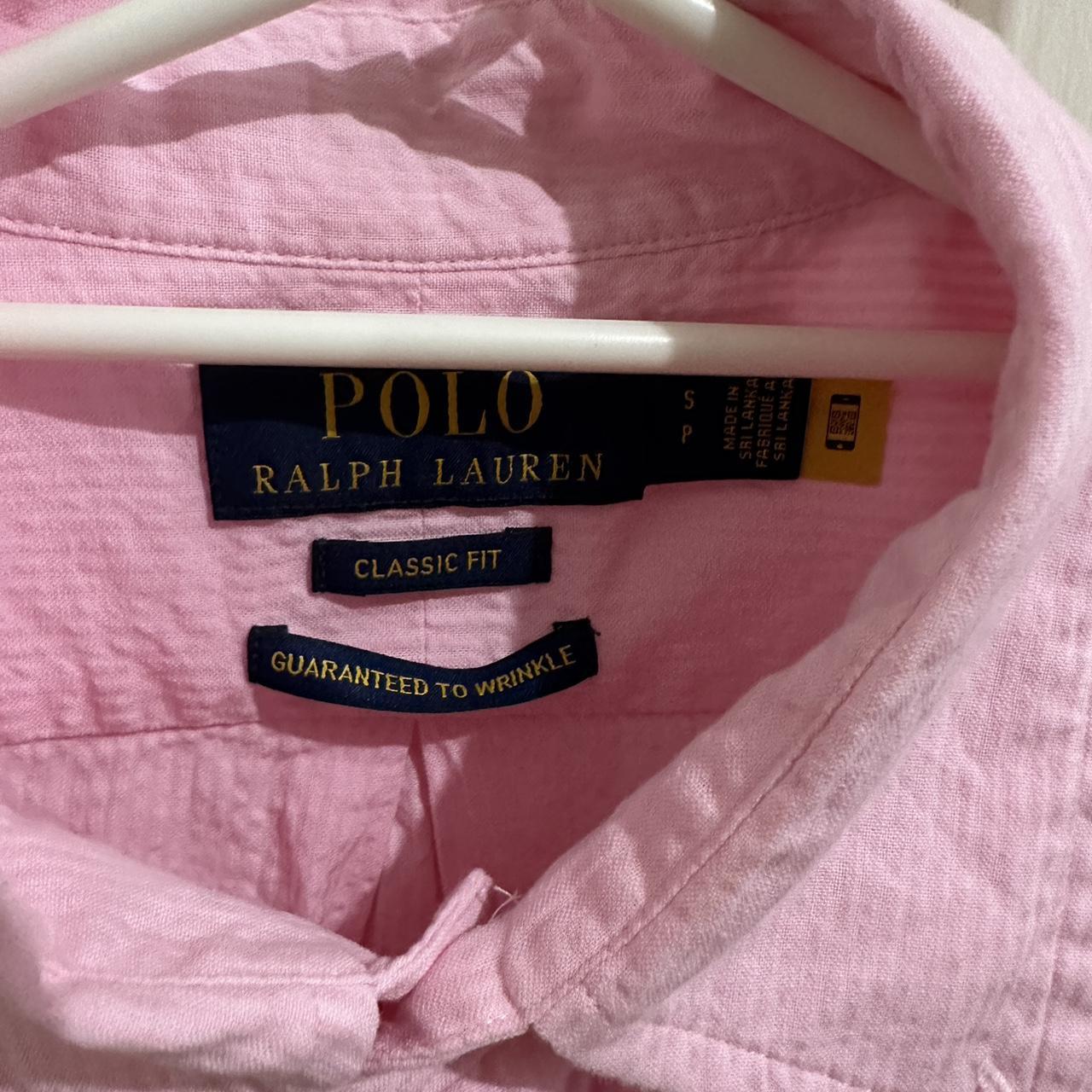 MENS PINK CLASSIC FIT RALPH LAUREN SHIRT - Depop