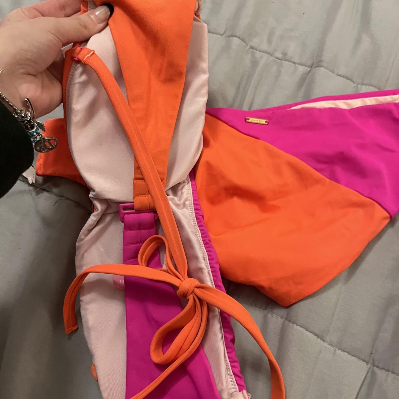 Women's Orange and Pink Bikinisandtankinisets Depop