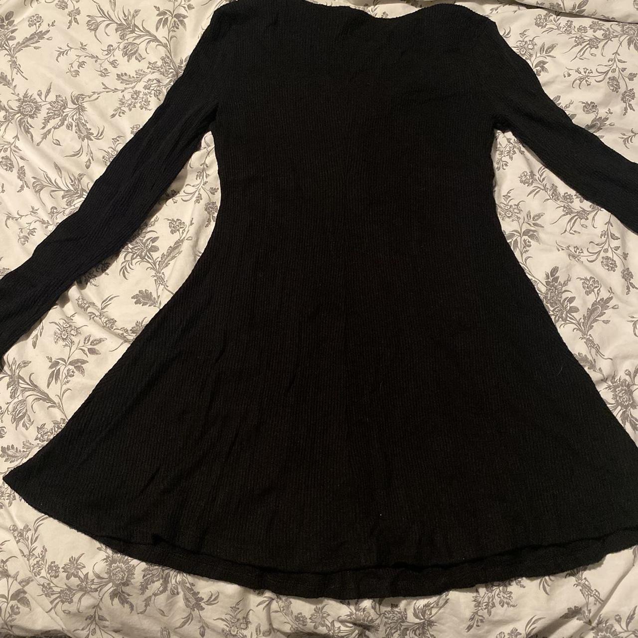 Casual Flowy Black Dress black dress Depop