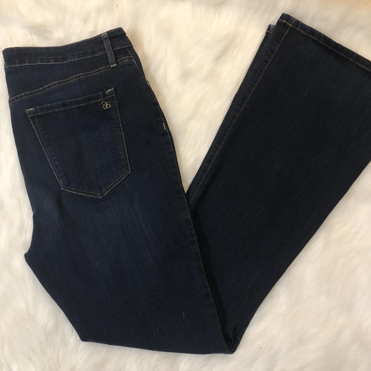 Jessica Simpson Women's Navy and Blue Jeans | Depop