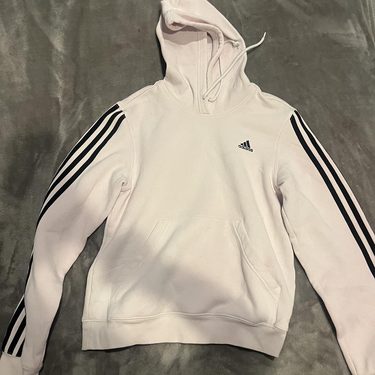 Light pink adidas 2000s hoodie! Label says small but... - Depop