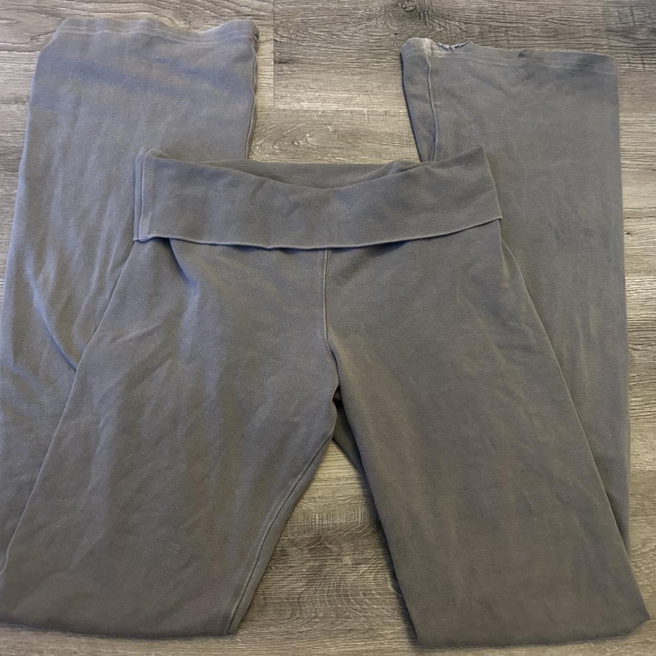 Brandy Melville elephant grey fold over flare... - Depop