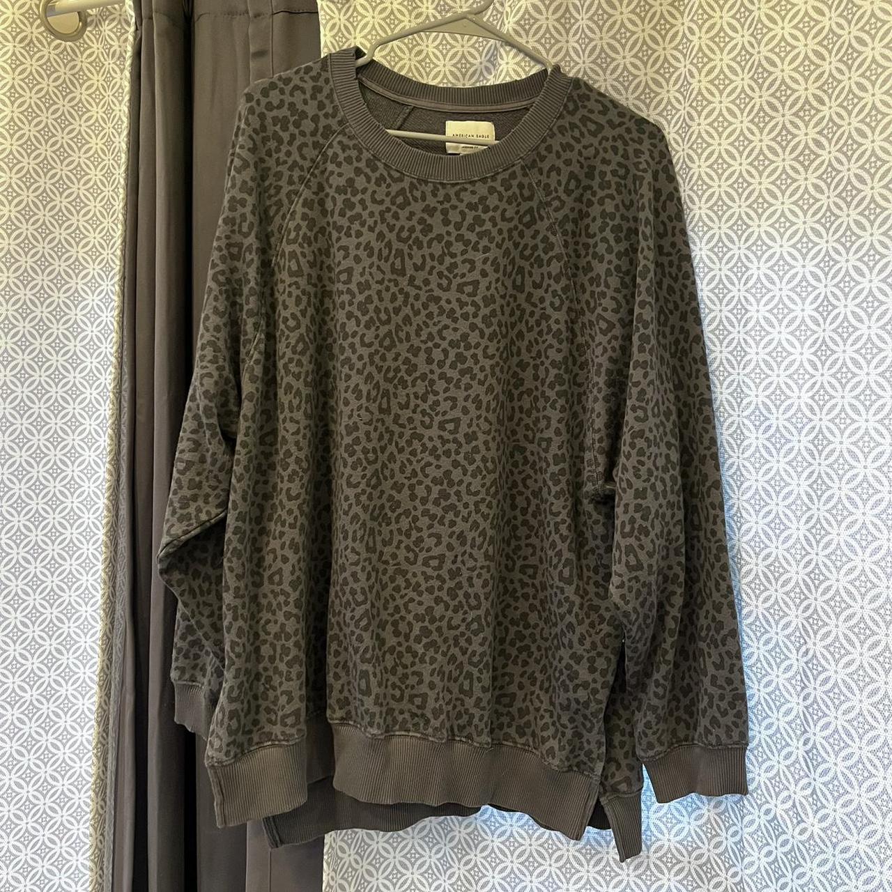 Leopard sweatshirt 2024 american eagle