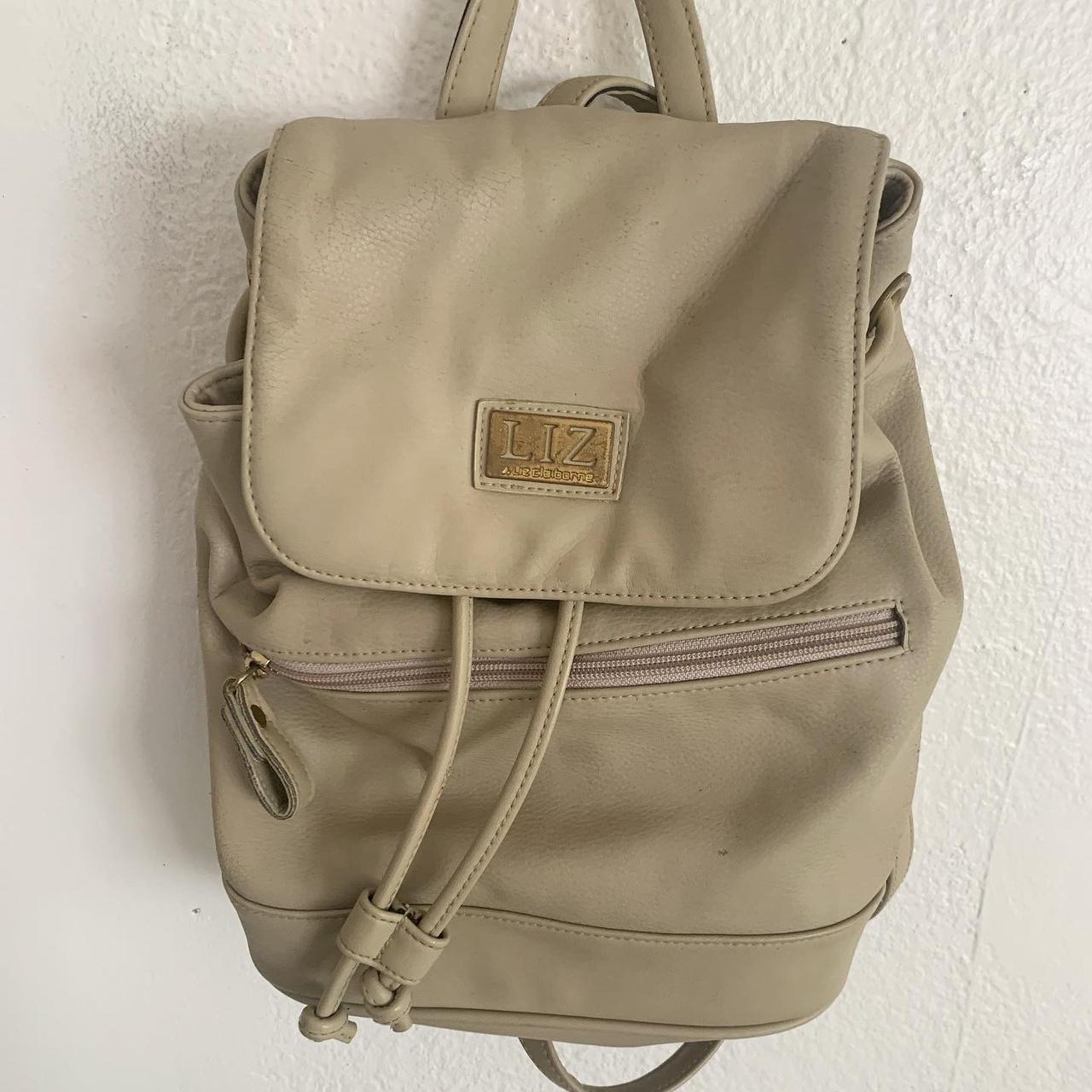Vintage Faux Leather Mini Backpack - great - Depop