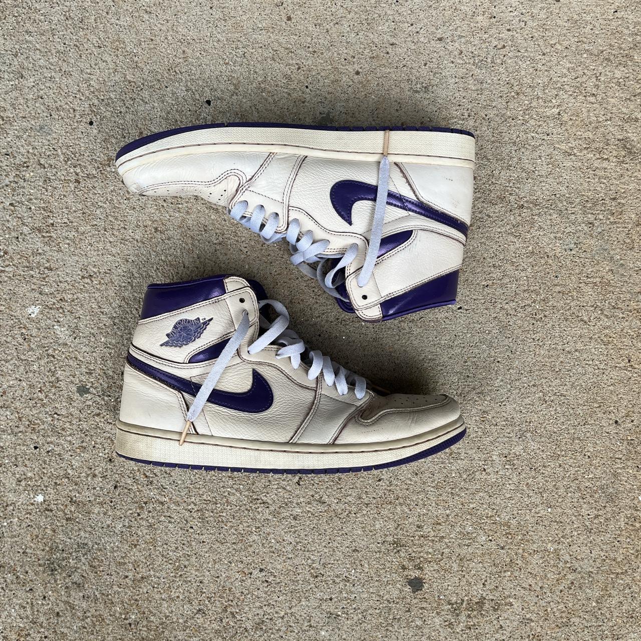 metallic purple jordan ones