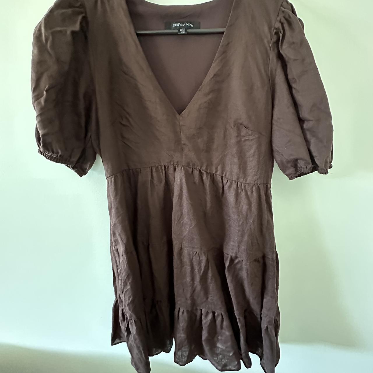 Forever new linen dress - worn once Size 10 - Depop