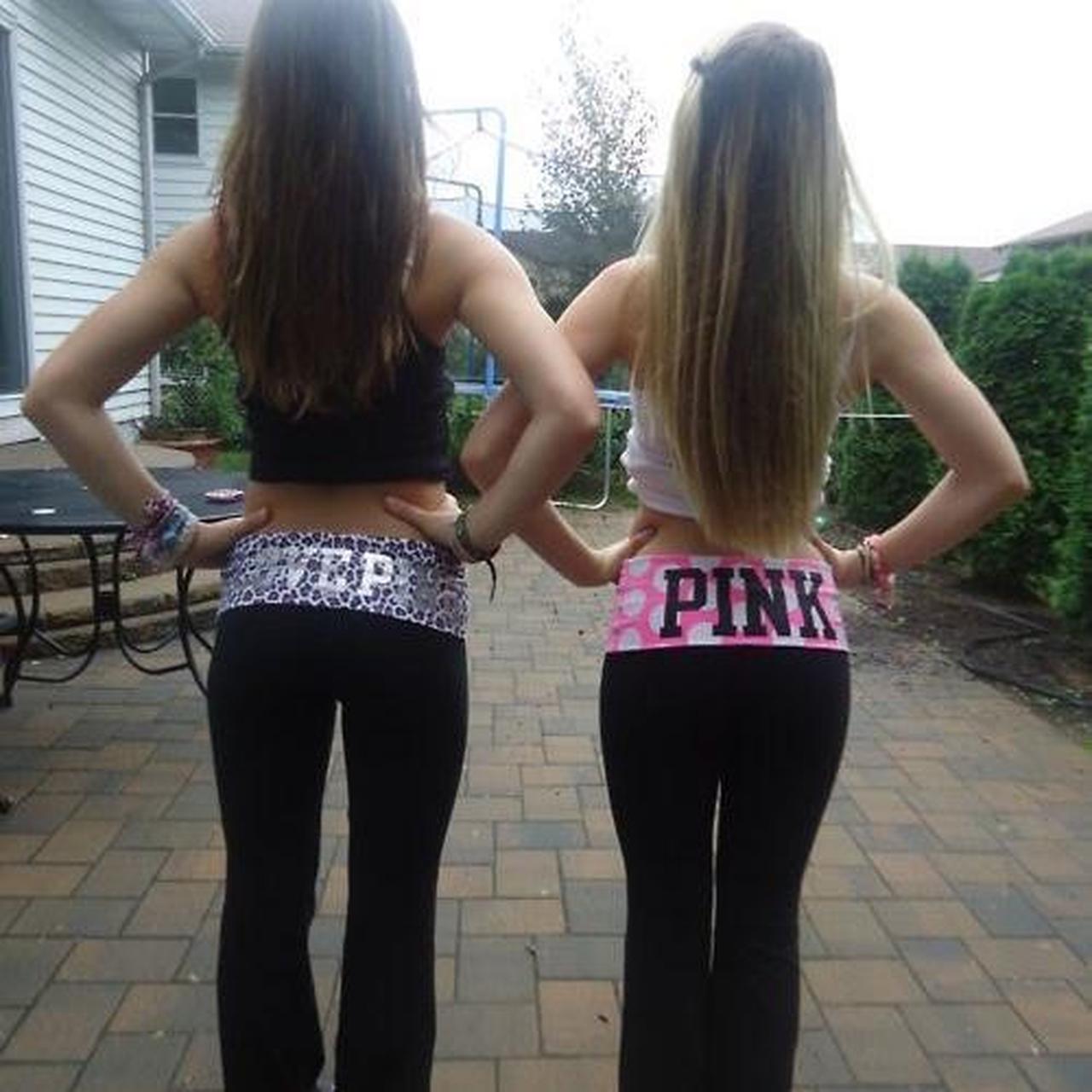 Stylish Victoria's Secret Pink Sequin Yoga Pants